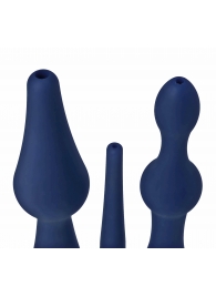 Набор из 3 универсальных насадок для анального душа Universal 3 Piece Silicone Enema Attachment Set - XR Brands - купить с доставкой в Элисте