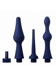 Набор из 3 универсальных насадок для анального душа Universal 3 Piece Silicone Enema Attachment Set - XR Brands - купить с доставкой в Элисте