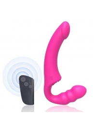 Розовый безремневой страпон Straples Strap-On Dildo - Erokay - купить с доставкой в Элисте