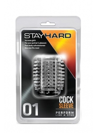 Прозрачная насадка с шипами STAY HARD COCK SLEEVE 01 CLEAR - Blush Novelties - в Элисте купить с доставкой