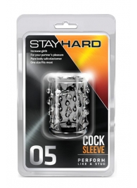 Прозрачная насадка с капельками STAY HARD COCK SLEEVE 05 CLEAR - Blush Novelties - в Элисте купить с доставкой