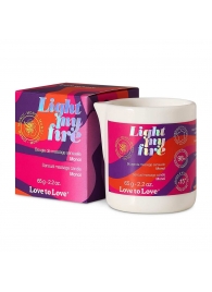 Массажная свеча Light My Fire с ароматом моной - 80 мл. - Love to Love - купить с доставкой в Элисте