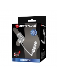 Прозрачная насадка на пенис и мошонку с анальным стимулятором Rilley - Baile - в Элисте купить с доставкой