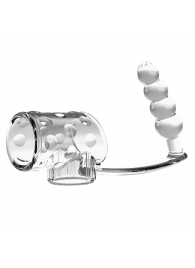 Прозрачная насадка на пенис и мошонку с анальным стимулятором Rilley - Baile - в Элисте купить с доставкой