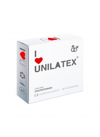 Ультратонкие презервативы Unilatex Ultra Thin - 3 шт. - Unilatex - купить с доставкой в Элисте