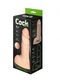 Телесный фаллоудлинитель с мошонкой Cock Next - 19 см. - LOVETOY (А-Полимер) - в Элисте купить с доставкой