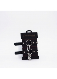 Черно-красные кожаные оковы - Crazy Handmade - купить с доставкой в Элисте