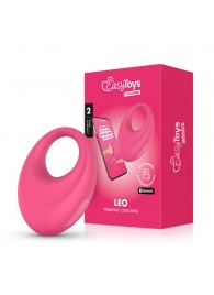 Розовое интерактивное эрекционное виброкольцо Leo - Easy toys - в Элисте купить с доставкой