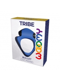 Синее эрекционное кольцо Wooomy Tribeс с вибрацией - Adrien Lastic - в Элисте купить с доставкой