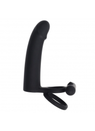 Черная вибронасадка для двойного проникновения Full Swing - Gender X - купить с доставкой в Элисте