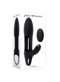 Черная насадка на пенис с вибрацией Nautilus - Zero Tolerance - в Элисте купить с доставкой