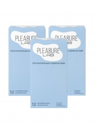 Набор из 3 упаковок ультратонких презервативов Pleasure Lab (по 12 шт.) - Pleasure Lab - купить с доставкой в Элисте