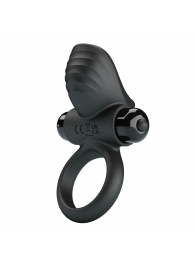 Черное эрекционное кольцо с вибрацией Adrien - Baile - в Элисте купить с доставкой