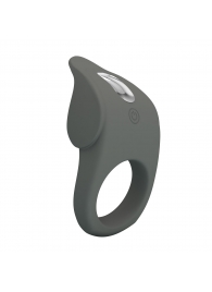 Серое эрекционное кольцо с вибростимуляцией клитора Alto - Baile - в Элисте купить с доставкой
