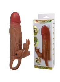 Карамельная вибронасадка с клиторальным стимулятором Osmar - 20,5 см. - Baile - в Элисте купить с доставкой