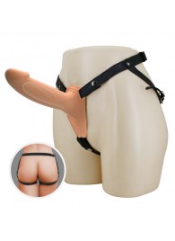 Телесный полый мужской страпон London - 16,8 см. - Baile - купить с доставкой в Элисте