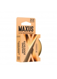 Точечные презервативы MAXUS 2000 Amazing Dots с железным кейсом - 3 шт. - Maxus - купить с доставкой в Элисте