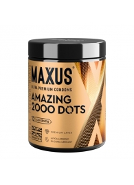 Точечные презервативы MAXUS 2000 Amazing Dots с железным кейсом - 12 шт. - Maxus - купить с доставкой в Элисте