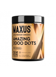 Точечные презервативы MAXUS 2000 Amazing Dots с железным кейсом - 15 шт. - Maxus - купить с доставкой в Элисте