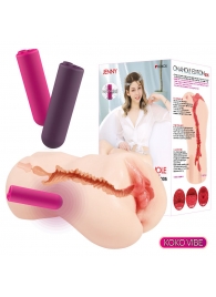 Мастурбатор-вагина с вибрацией Jenny Onahole edition 005 - KOKOS - в Элисте купить с доставкой