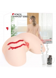 Мастурбатор-полуторс с двойным слоем материала и вибрацией Jenny Onahole Real Hips - KOKOS - в Элисте купить с доставкой