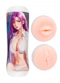 Двусторонний мастурбатор аниме - ротик и вагина - Tokyo Style - в Элисте купить с доставкой