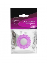 Лиловое эрекционное кольцо с 2 рядами стимулирующих шариков - Erowoman-Eroman - в Элисте купить с доставкой