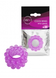 Лиловое эрекционное кольцо с 2 рядами стимулирующих шариков - Erowoman-Eroman - в Элисте купить с доставкой