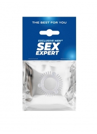 Эластичное эрекционное кольцо с 3 шариками и шипами - Sex Expert - в Элисте купить с доставкой