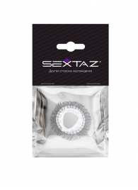 Эластичное эрекционное кольцо с длинными черными «ресничками» - Sextaz - в Элисте купить с доставкой