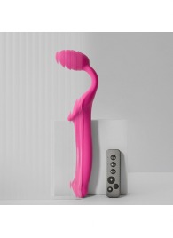 Ярко-розовый безремневой страпон Strap-on-me Vibrating Bendable Strap-On size XL - Strap-on-me - купить с доставкой в Элисте