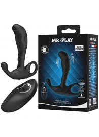 Черный изогнутый массажёр простаты с вибрацией и пультом ДУ - Baile - в Элисте купить с доставкой