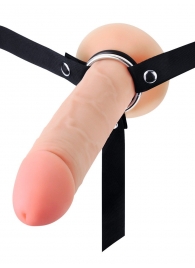 Мужской полый страпон на регулируемых ремешках - 22 см. - Sex Expert - купить с доставкой в Элисте