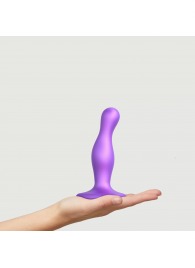 Фиолетовая насадка Strap-On-Me Dildo Plug Curvy size S - Strap-on-me - купить с доставкой в Элисте