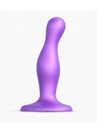 Фиолетовая насадка Strap-On-Me Dildo Plug Curvy size S - Strap-on-me - купить с доставкой в Элисте