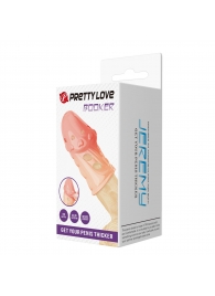 Телесная насадка на пенис Booker - 8 см. - Baile - в Элисте купить с доставкой