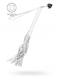 Белая кожаная плеть - 50 см. - Pecado - купить с доставкой в Элисте