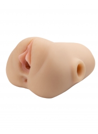 Телесный мастурбатор с вибрацией Double Pounder Vibrating Squeeze Stroker - Pipedream - в Элисте купить с доставкой