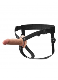 Телесный пустотелый фаллопротез 5’’ Hollow Silicone Strap-On - 14 см. - Pipedream - купить с доставкой в Элисте