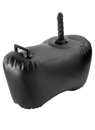 Черное надувное кресло с платформой для фиксации дилдо Body Dock Inflatable Love Seat - Pipedream - купить с доставкой в Элисте