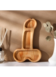 Деревянное блюдо для подачи в форме члена (25 х 16,5 х 1,7 см) - Сима-Ленд - купить с доставкой в Элисте