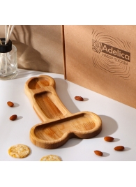 Деревянное блюдо для подачи в форме члена (25 х 16,5 х 1,7 см) - Сима-Ленд - купить с доставкой в Элисте