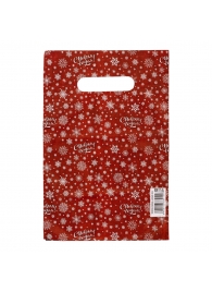 Красный подарочный новогодний пакет с вырубной ручкой (20х30 см) - Сима-Ленд - купить с доставкой в Элисте