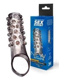 Дымчатая насадка на пенис с выпуклостями - 11 см. - Sex Expert - в Элисте купить с доставкой