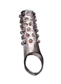 Дымчатая насадка на пенис с выпуклостями - 11 см. - Sex Expert - в Элисте купить с доставкой