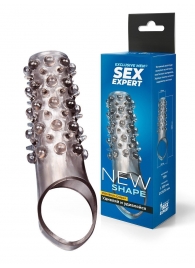 Дымчатая насадка на пенис с шипами и выпуклостями - 12 см. - Sex Expert - в Элисте купить с доставкой