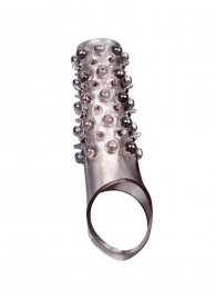 Дымчатая насадка на пенис с шипами и выпуклостями - 12 см. - Sex Expert - в Элисте купить с доставкой