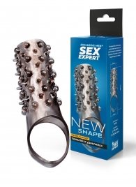 Дымчатая насадка на пенис с шипами и выпуклостями - 12,5 см. - Sex Expert - в Элисте купить с доставкой