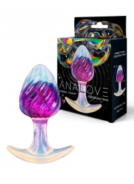 Лиловая анальная пробка - 9 см. - AnaLove