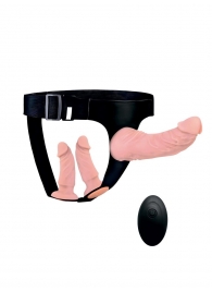 Женский страпон с 3 насадками и вибрацией - Erowoman-Eroman - купить с доставкой в Элисте